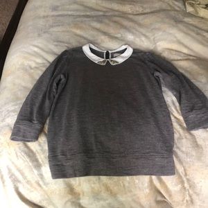 Loft 3/4 Sleeve Sweater with Peter Pan collar